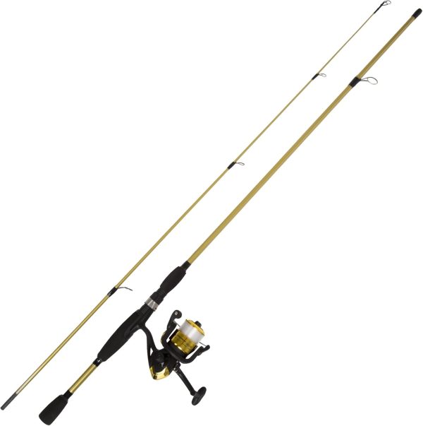 Fishing Rod and Reel Combo - 2pc Strike Series Medium Action 78-Inch Spinning Reel Fishing Pole - Fishing Gear for Bass and Trout by Wakeman - Image 2