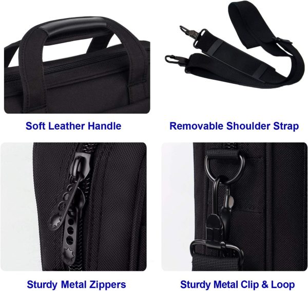 Taygeer Laptop Bag 15.6 Inch, Business Briefcase Gifts for Men Women, Water Resistant Messenger Shoulder Bag with Strap, Premium Office Bag, Carry On Laptop Case for Notebook/Computer/Laptop, Black - Image 5